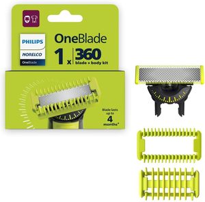 Philips Norelco OneBlade 360 Blade, hoja de repuesto genuina, kit de cara/cuerpo, para afeitadora y recortadora eléctrica OneBlade - Product Image 1