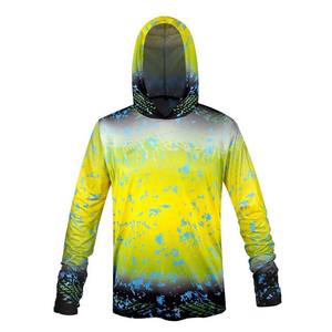Vêtements de pêche UPF 50 + vêtements de pêche à manches longues Protection Uv séchage rapide sweat à capuche de pêche personnalisé Polyester respirant Sublimation - Product Image 3