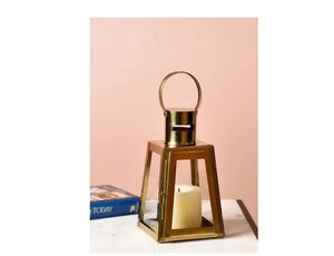 Vela dorada de hierro, linterna de diseño de lujo para boda, hogar, decoración, Hotel, restaurante, oficina, alta calidad, hecha en la india, 2023 - Product Image 2