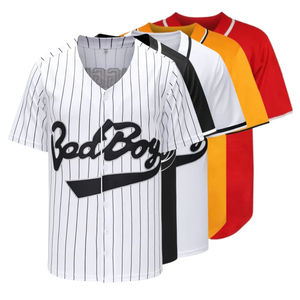 Maillot de baseball adulte pour homme-Logo personnalisé Col en V respirant 100% polyester Dernière conception pour les sports d'équipe - Product Image 1