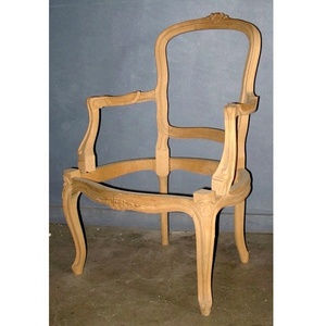 Cadre de chaise en bois d'acajou inachevé pour chambre à manger ou hôtel Meubles de salon en bois élégants - Product Image 5