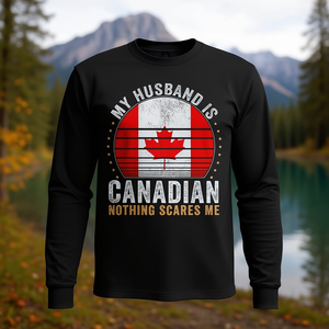 Camiseta de Manga Larga de Canadá para Esposo, Nada me Asusta, Producto Promocional - Product Image 3