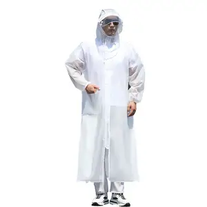 Ready to Ship on sale packable reusable modorn simple transparent EVA motorcycle Custom raincoat adult for travel camp