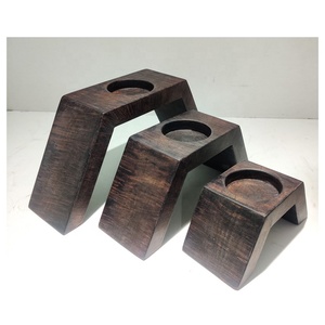 Wholesale Custom New Unique Handmade Wooden <b>Tealight</b> Holder Stand Large Any Customized Size Color Other Candle Holders Stand - Product Image 3