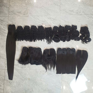 Vietnamese Super Double Drawn Raw 8-30 Inches Bone Straight <b>Wig</b> Closure High Quality Loose Deep <b>Wave</b> Virgin Hair Extensions - Product Image 2