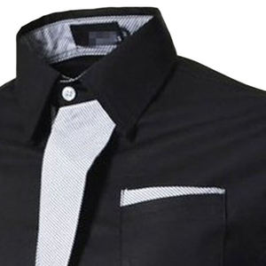 Chemise à manches longues tendance pour homme, coupe ajustée, décontractée, boutonnée, col à carreaux, avec fonction de séchage rapide pour l'automne - Product Image 3