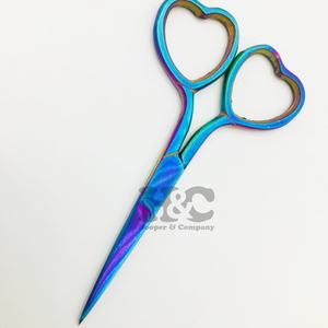 Tijeras para cutículas arcoíris de alto rango, tijeras extra finas, tijeras para cutículas de Punta puntiaguda de acero inoxidable curvo, sostenibles - Product Image 5