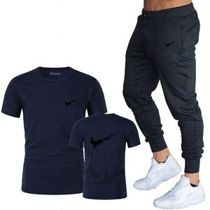 2025 New Design Fashion Streetwear <b>Track</b> Suit Men Pullover <b>T</b>-Shirt and Pants Jogging Sweatsuit Tracksuit for Men - Product Image 4