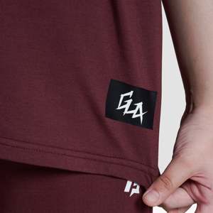 Chemise en velours côtelé bordeaux GA, élément de mode simple - Product Image 6