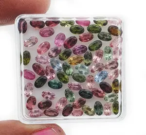 Đá Quý Rời Nhiều Đá Tourmaline Hình Bầu Dục, Đá Nhiều Màu Tự Nhiên Để Làm Đồ Trang Sức 3X5,4X6,6X8,7X9 ,8X10,9X11,10X12 Mm