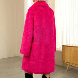 Manteau long en fourrure moderne, léger, coupe-vent, chaud, durable, idéal pour les tenues décontractées d'hiver, parfait pour la superposition de styles. - Product Image 5