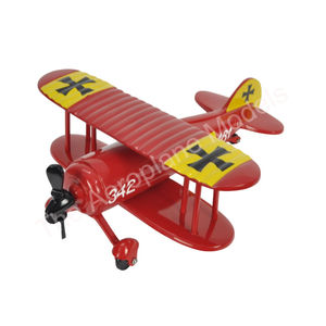 Modelo de Avión con Hélices Negras, Recubierto de Rojo, de Aluminio Fundido a Escala Personalizada, Decorativo para Club de Aviación, Decoración para el Hogar - Product Image 1