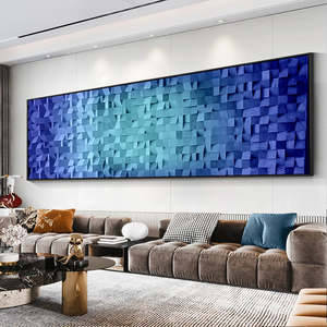 Everything Is Blue Wood Mosaic <b>Wall</b> Decor Stylish <b>Wooden</b> <b>Wall</b> <b>Signs</b> - Product Image 2