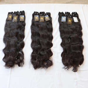 Tissages indiens bruts en dentelle HD avec fermeture Frontal Deepwave Wavy Loose Curl Pas cher Prix Temple Hair - Product Image 1