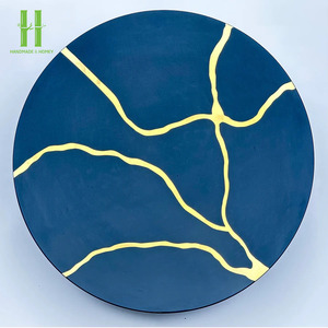 BEST SELLER Sous-verres en laque à motif festonné, style minimalisme moderne, nouvelle collection, sous-verres à thé en laque à motif floral en provenance du Vietnam - Product Image 3