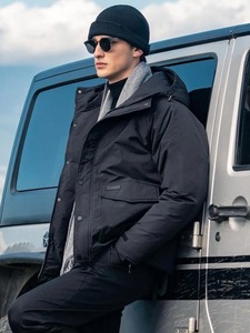 แจ็กเก็ตปลาปักเป้าผ้าฝ้ายผู้ชายมีกระเป๋าผ้าใบดีไซน์ลำลองปรับแต่งได้สำหรับฤดูหนาว - Product Image 4