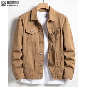 Veste en jean brodée personnalisée Veste en denim extensible à revers pour homme Manteau à manches longues de haute qualité - Product Image 6