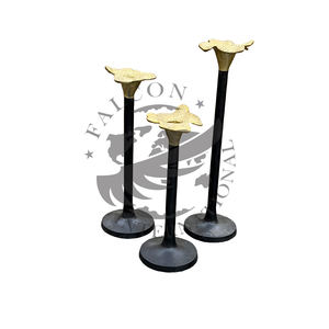 รูปปั้นอะลูมิเนียมแข็งดีไซน์แบบทำมือรูปปั้นโลหะตกแต่งทองโบราณพร้อมฐานสี่เหลี่ยม - Product Image 5