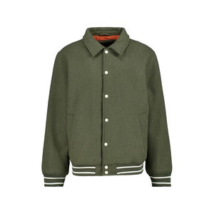 Chaqueta universitaria de lana con logotipo personalizado 2025 para hombre, chaqueta de béisbol universitaria bordada de algodón 100% para hombre - Product Image 6