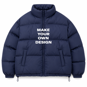 Winter puffer <b>jacket</b> men Stand collar windproof coat <b>Thick</b> polyester wadding <b>jacket</b> Casual zipper <b>jacket</b> men - Product Image 2