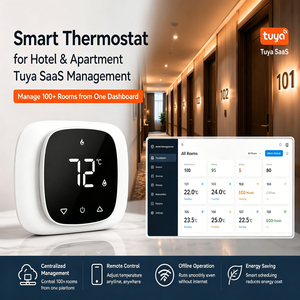 <span class=keywords><strong>Thermostat</strong></span> intelligent WiFi 24VAC programmable pour hôtel, appartement, intégration PMS, chauffage et refroidissement CVC, pompe à chaleur, fournaise - Product Image 1