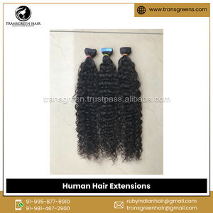 Fournisseur en stock en vrac vendant des cheveux de qualité exceptionnelle 100% bruts non transformés indiens Kinky Curly Tape Extensions de cheveux humains à vendre - Product Image 3