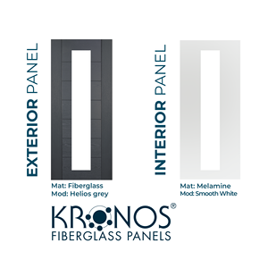 Puerta de seguridad con vidrio blindado y panel exterior de fibra de vidrio - Product Image 6