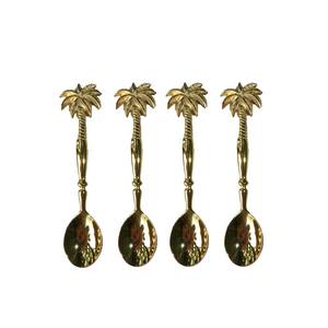 Juego de Cubiertos de latón pulido y plata de 5 piezas Cubiertos modernos duraderos de acero inoxidable - Product Image 5