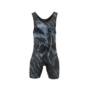 เสื้อกล้ามนักมวยปล้ำสำหรับผู้ชายชุดต่อสู้ตลกพิมพ์ลายซับลิเมต - Product Image 2