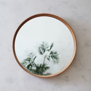 Miroir à cadre en bois moderne rustique fabriqué à la main Design géométrique personnalisé avec finition naturelle pour une utilisation décorative de mariage - Product Image 3