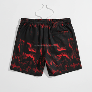 Shorts de Playa para Hombre, Casuales, con Estampado de Llamas Rojas, Secado Rápido, Logotipo Personalizado, Verano 2026 - Product Image 6