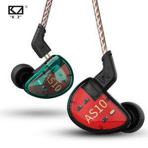 Casque filaire KZ AS10 HiFi Stéréo, Écouteurs intra-auriculaires à 5 armatures équilibrées <span class=keywords><strong>avec</strong></span> ANC et LHDC, Câble détachable pour DJ et scène - Product Image 5