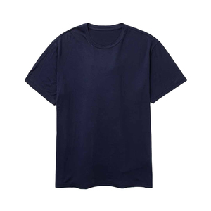 Venta al por mayor 100% algodón ajustado manga corta 100% algodón camisetas logotipo en blanco marca personalizada Color sólido Camiseta deportiva para hombre - Product Image 1