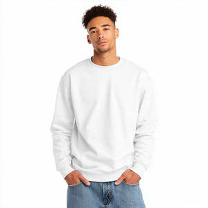 Sudaderas de invierno para hombre, sudadera de calle con hombros caídos, cuello redondo para hombre, sudadera de algodón polar 400 GSM para hombre - Product Image 6