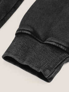 Sudadera con capucha y cremallera personalizada, de algodón y forro polar, estilo vintage con lavado ácido y efecto desgastado para hombre, con logotipo personalizado - Product Image 6