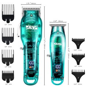 Kit Profesional de Barbería para Cortar el Cabello con Recortadora de Precisión, Recortadora de Barba con Cuchilla en T de Cero Espacio, Pantalla LED, Batería y Fuente de Alimentación USB - Product Image 1