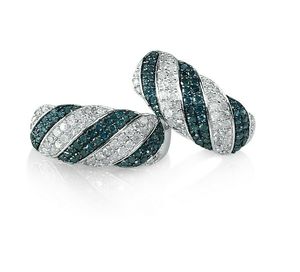 High Quality 1.40 Ct round Natural White Blue Diamond <b>Huggie</b> Earrings 925 <b>Silver</b> Women's Gift for Wedding and Party - Product Image 1