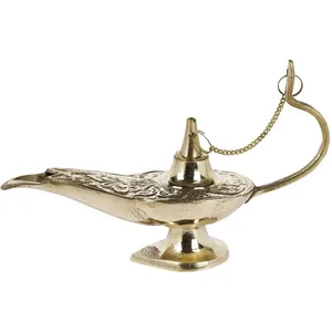 Best Verkopende Handgemaakte Messing Arabische Aladdin Lamp Effen Gepolijst Antiek & Vintage Design Home Decor Aladdin Lamp Indian Leverancier