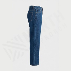Vaqueros personalizados de color, corte ajustado, extragrandes, largos hasta el suelo, estilo urbano vintage, casual, lavado medio, para verano, otoño e invierno, de secado rápido. - Product Image 3
