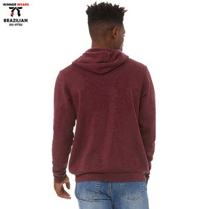 Pull-over à capuche d'hiver pour hommes Taille XS Tissu polaire de haute qualité Conception solide Impression de logo personnalisé Teint uni Nouvelle arrivée - Product Image 3