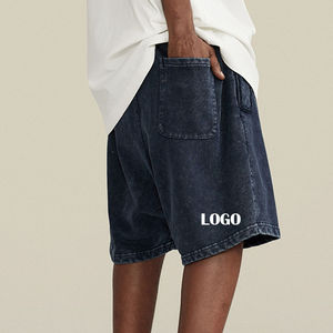 กางเกงขาสั้นเล่นเหงื่อของผู้ชายมาใหม่ไซส์พิเศษแบบวินเทจผ้าเกล็ดปลากางเกงขาสั้นใส่วิ่งผ้าเฟรนช์เทอร์รี่สีพื้นแบบลำลองผลิตตาม2025 - Product Image 2