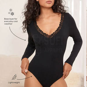 Combinaison moulante pour femme moderne, hiver, tissu extensible léger en spandex/coton, élégante, confortable, une pièce, stylée - Product Image 4