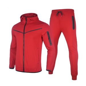 Chándal polar con logotipo personalizado para hombre, sudadera con cremallera completa, pantalones de chándal para correr, chándales para hombre, conjuntos de ropa de calle, chándal de talla grande para hombre - Product Image 3