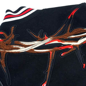 Chaqueta bomber de invierno con bordado de chenilla personalizada de alta calidad para hombre, ropa de calle, patrón de letras, talla grande, grosor fino en la parte delantera - Product Image 4