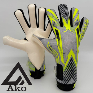 Gants de gardien de but de football professionnels pour adultes et jeunes, avec protection des doigts en latex, par Ako - Product Image 1