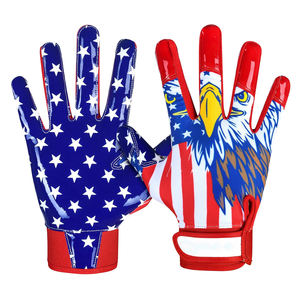 Gants de football américain de meilleure qualité avec sublimation Gants de football américain d'extérieur à doigts entiers pour équipe d'adultes - Product Image 3