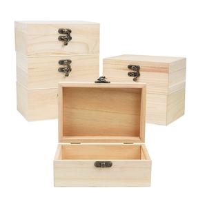 Caja de Madera Natural de Calidad Estándar, Caja de Joyería para Anillos, Forma Rectangular, Venta al por Mayor de Fábrica, Caja de Madera Maciza de Estilo Clásico - Product Image 1