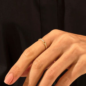 Anillo de Boda de Diamante Moissanite de Corte Redondo de Lujo, Clásico, Chapado en Oro de 18 Quilates, Media Eternidad, Unisex, Elegante Regalo para Ella - Product Image 4