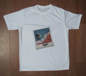 100% poliéster camiseta en blanco camisetas venta al por mayor Logo algodón liso sensación americana tamaño O cuello hombres alta calidad en exportación - Product Image 5