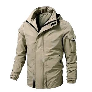 Chaqueta cortavientos con capucha y cremallera vintage de nailon fino empacable en blanco personalizado al por mayor 2026 para hombre chaqueta transpirable 2026 - Product Image 4